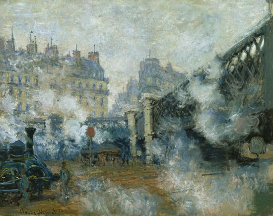 Bahnhof Saint Lazare in Paris von Claude Monet