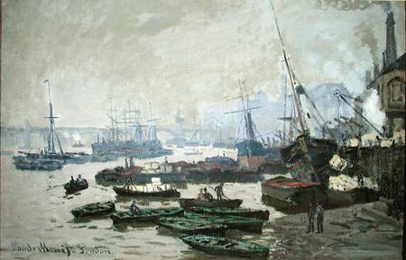 Boats in the Pool of London von Claude Monet