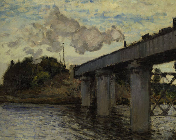 C.Monet, Eisenbahnbruecke Argenteuil/1873 von Claude Monet