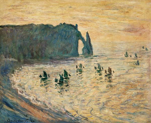 The Cliffs at Etretat von Claude Monet