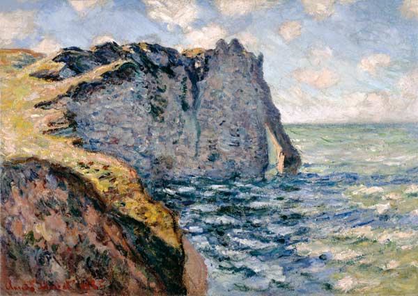 Felsen von Aval, Etrétat von Claude Monet