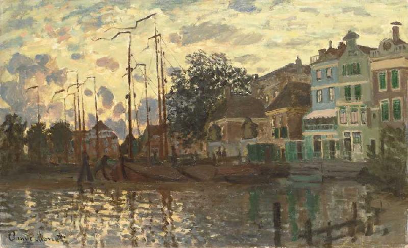 Kanal in Zaandam am Abend von Claude Monet