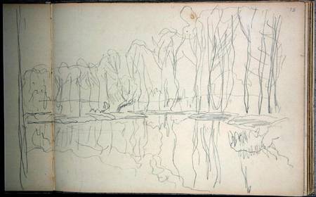 Poplar trees on the river Epte von Claude Monet