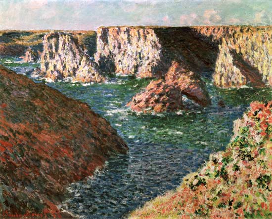 The Rocks of Belle Ile von Claude Monet