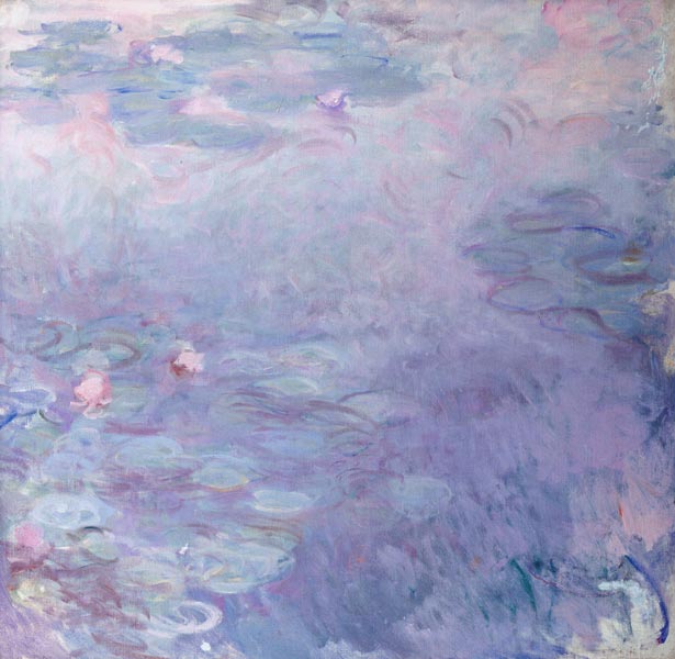 Seerosen in blassen Farben von Claude Monet