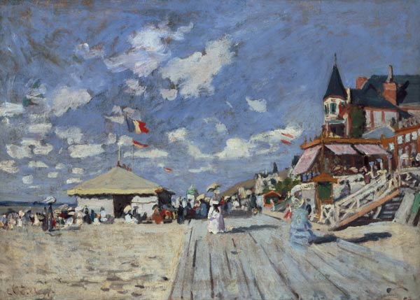Am Strand von Trouville von Claude Monet