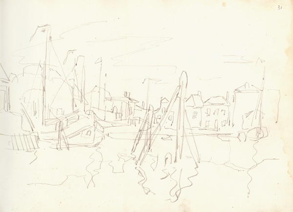 The port at Zaandam von Claude Monet