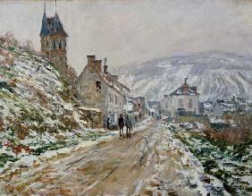 Straßen nach Vetheuil im Winter