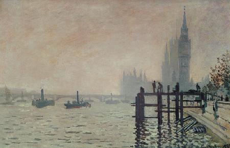 The Thames below Westminster 1871