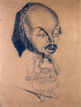 Adolphe d'Ennery (1811-99) after Nadar, 1855-60 (black crayon on paper) 19th