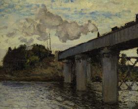 C.Monet, Eisenbahnbruecke Argenteuil/1873