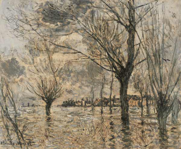 Hochwasser an der Seine bei Vetheuil 1881