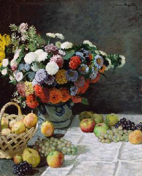 Stillleben mit Blumen und Früchten 1869