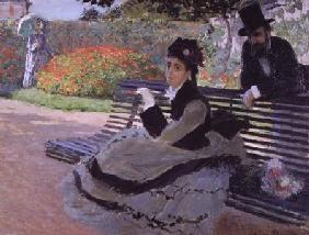 Madame Monet on a Garden Bench