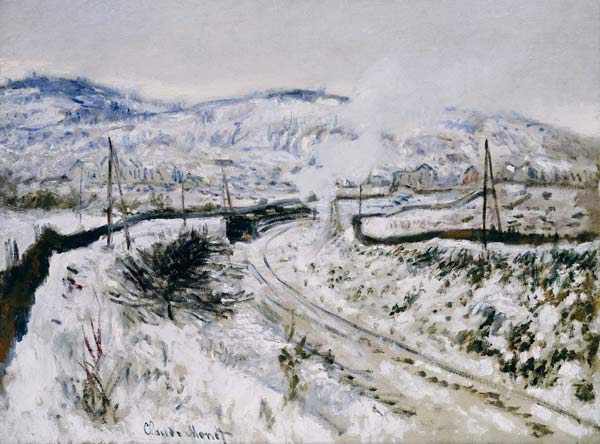 Train in the Snow at Argenteuil von Claude Monet