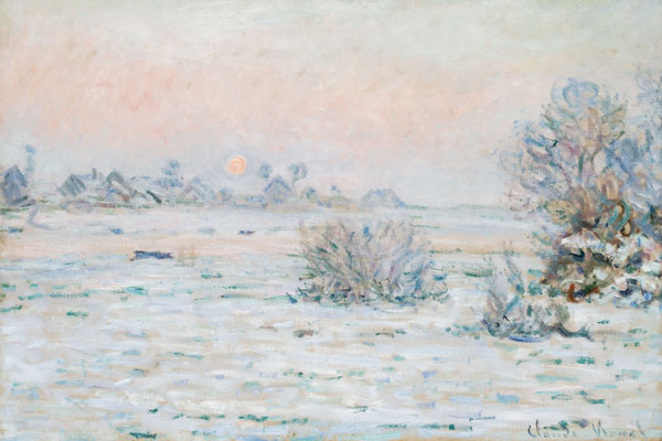 Wintersonne in Lavacourt von Claude Monet