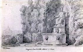 View of a Fountain in the Garden of the Villa Medici, Rome c.1815-20