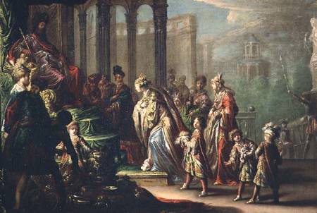Solomon and the Queen of Sheba, or Esther before Ahasuerus von Claude Vignon