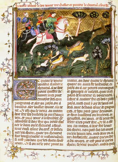 Pursuit of a Roe-buck, original text written von Comte de Foix Phebus le Chasseur Gaston III