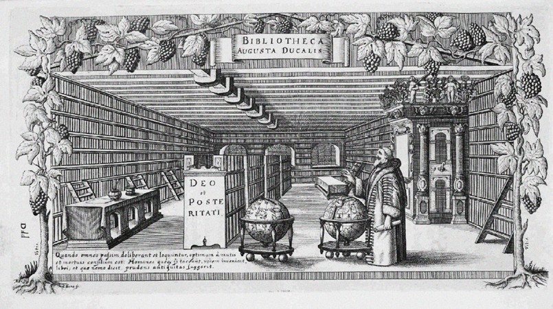 Herzog August II. in seiner Bibliothek von Conrad Buno
