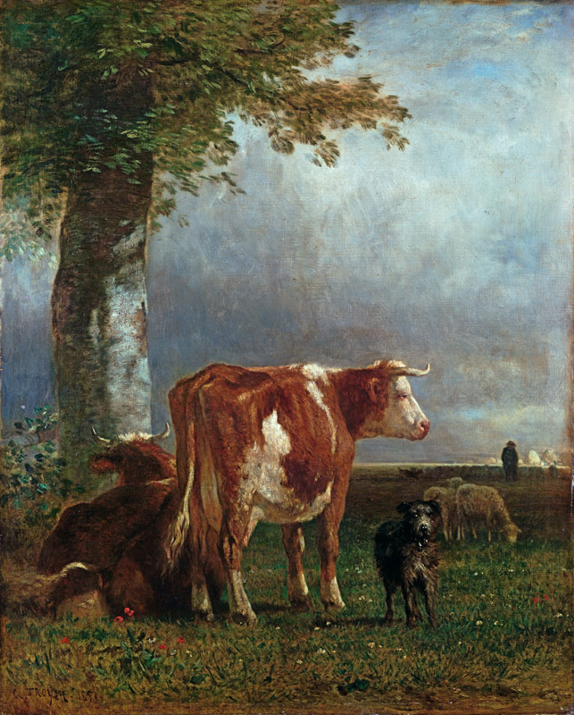 Kühe auf der Weide von Constant Troyon