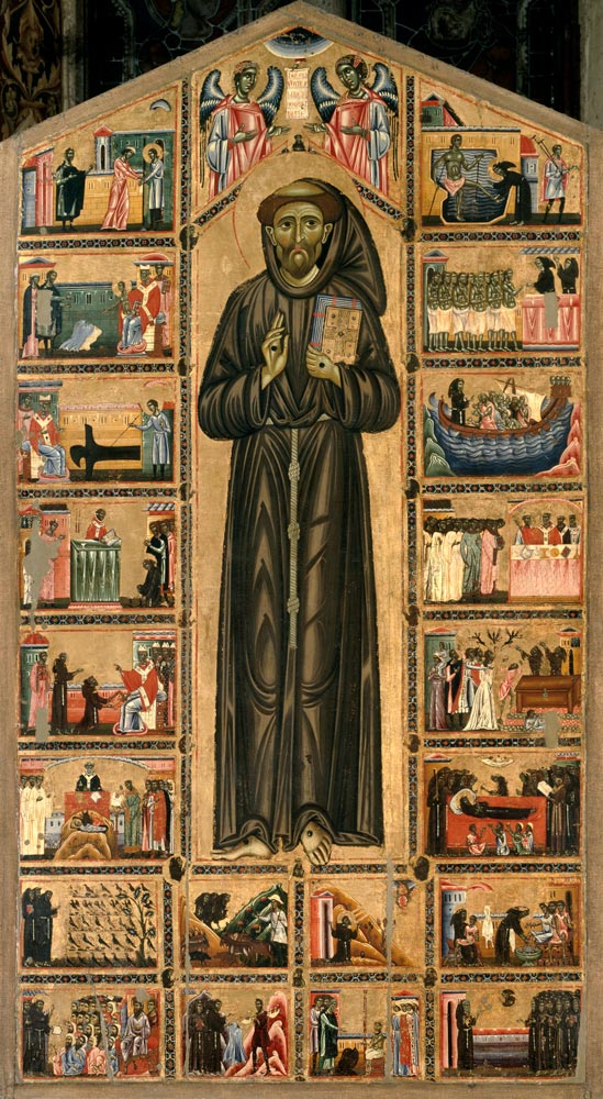 Der Heilige Franz von Assisi und Szenen aus seinem Leben von Coppo  di Marcovaldo