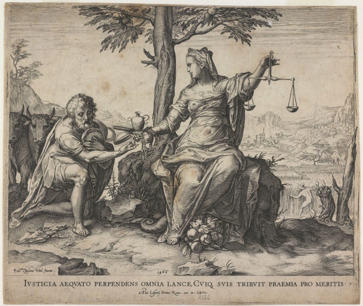 Mühe, von Justiz belohnt von Cornelis Cort