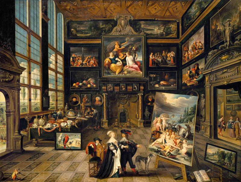 Interior of a Gallery von Cornelis de I Baellieur