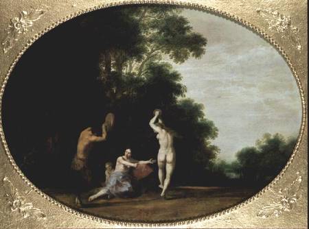 Nymphs and Satyr von Cornelis Poelenburgh
