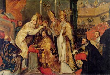 The Coronation of Charles V (1500-58) Holy Roman Emperor von Cornelis Schut