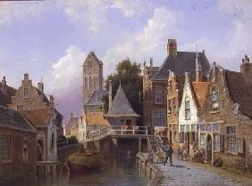 Canal Scene in Holland 1898