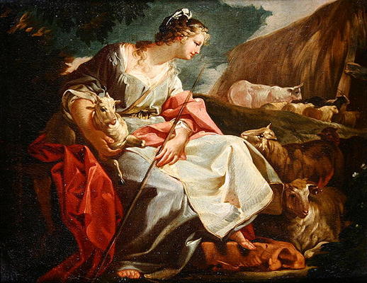 Rebecca as Shepherdess (oil on canvas) von Corrado Giaquinto