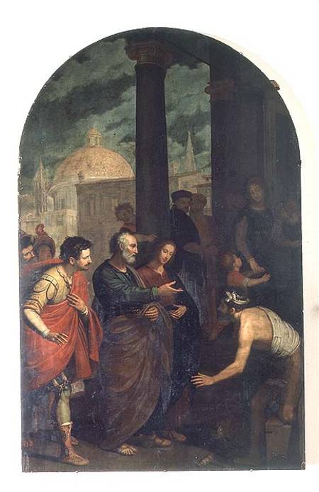 St. Peter and St. John Healing a Cripple von Cosimo Gamberucci or Gambaruccio