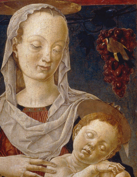 Cosme Tura, Maria mit Kind, Ausschnitt von Cosme um Tura