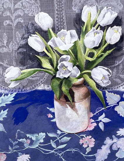 White Tulips, 1994 (pastel on paper)  von Cristiana  Angelini