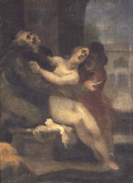 Susanna being attacked by two Elders (study) von Cristofano Allori