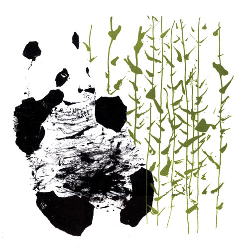 Shy Panda von Louise Cunningham