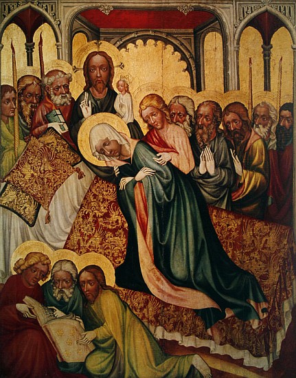 Death of the Virgin, c.1400-10 (detail of 404564) von Czech School