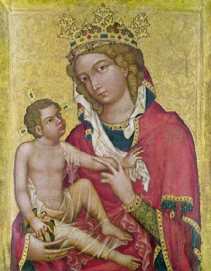 Virgin and Child, c.1350 (marouflage & tempera on panel)