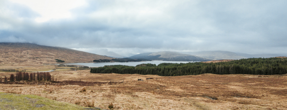 Panoramablick auf die schottischen Highlands von Dahlia Ambrose