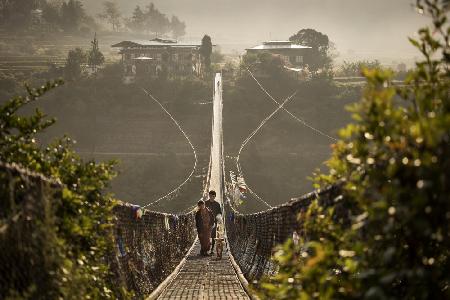 Phunakha-Brücke,Bhutan