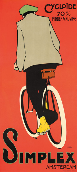 A poster advertising Simplex Amsterdam bicycles von Daniel Hoeksema