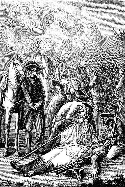 Schwerins Tod in der Schlacht bei Prag am 6. Mai 1757 von Daniel Nikolaus Chodowiecki