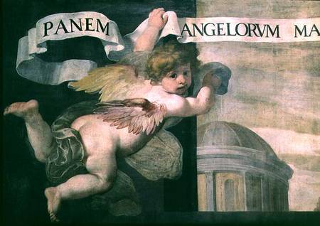 The Last Supper, detail of an angel von Daniele Crespi