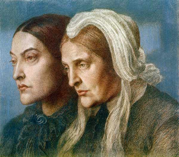 Christina G.Rossetti und Mutter 1877 von Dante Gabriel Rossetti