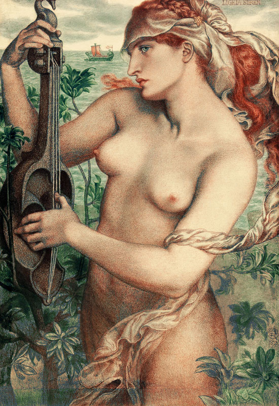 Sirene Ligeia / 1873 von Dante Gabriel Rossetti