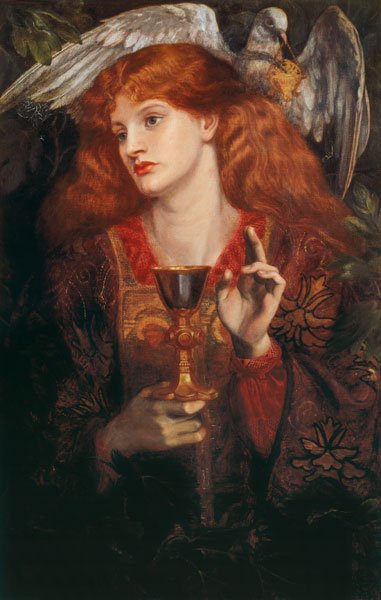 Damsel of Sanct Grail von Dante Gabriel Rossetti