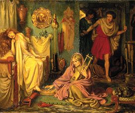Die Rückkehr von Tibullus zu Delila. von Dante Gabriel Rossetti