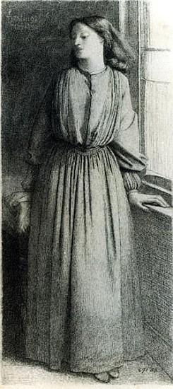 Elizabeth Siddal, May 1854 (pen and ink) von Dante Gabriel Rossetti