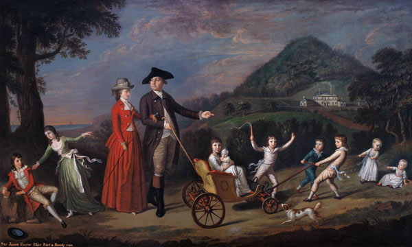 Sir James Hunter Blair, 1st Bart., with his Wife and Nine of their Fourteen Children von David Allan